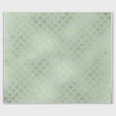 Art Deco Mint Green Silver Muscheln Vip Geschenkpapier (Flach)