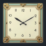 Art Deco Mint Quadratische Wanduhr<br><div class="desc">Großartiges Uhrendesign. Du wirst es wie andere Liebe bekommen. Sie können dieses Design auch für andere Produkte verwenden,  die Sie mögen,  oder Ihren Text anpassen und hinzufügen. Folgen Sie mir für mehr. Vielen Dank. Ich wünsche Ihnen einen schönen Tag.</div>