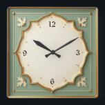 Art Deco Mint Quadratische Wanduhr<br><div class="desc">Großartiges Uhrendesign. Du wirst es wie andere Liebe bekommen. Sie können dieses Design auch für andere Produkte verwenden,  die Sie mögen,  oder Ihren Text anpassen und hinzufügen. Folgen Sie mir für mehr. Vielen Dank. Ich wünsche Ihnen einen schönen Tag.</div>