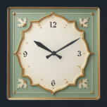 Art Deco Mint Quadratische Wanduhr<br><div class="desc">Großartiges Uhrendesign. Du wirst es wie andere Liebe bekommen. Sie können dieses Design auch für andere Produkte verwenden,  die Sie mögen,  oder Ihren Text anpassen und hinzufügen. Folgen Sie mir für mehr. Vielen Dank. Ich wünsche Ihnen einen schönen Tag.</div>