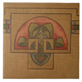 Art Deco, Mission oder Craftsman Stil Blumenfries Fliese (Vorderseite)