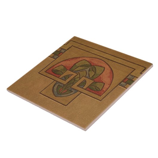 Art Deco, Mission oder Handwerker Stil Floral Frie Fliese (Seite)