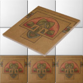 Art Deco, Mission oder Handwerker Stil Floral Frie Fliese