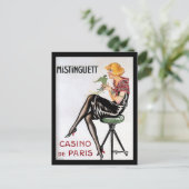 Art Deco, Mistinguett, Paris, Gesmar, Vintag Postkarte (Stehend Vorderseite)