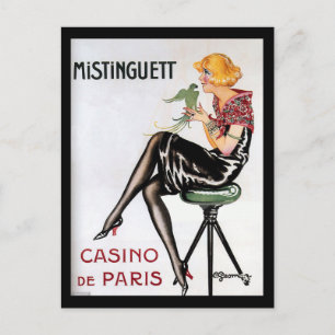 Art Deco, Mistinguett, Paris, Gesmar, Vintage Postkarte