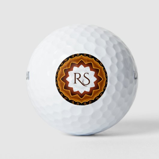 Art Deco Mit Monogramm Golfplätze Golfball (Vorderseite)