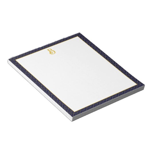 Art Deco Mit Monogramm Notizblock (angewinkelt)