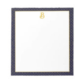 Art Deco Mit Monogramm Notizblock (Vorderseite)