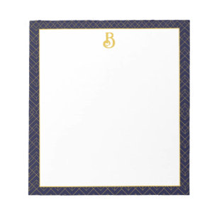 Art Deco Mit Monogramm Notizblock