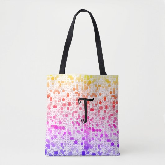 Art Déco Mit Monogramm Tragetaschen Tasche (Vorderseite)