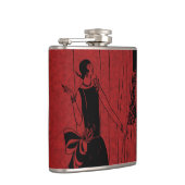 Art-Déco-Mode der 1920er Jahre: Rot und Schwarz Flachmann (Rechts)