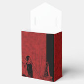 Art-Déco-Mode der 1920er Jahre: Rot und Schwarz Geschenkschachtel (Geöffnet)