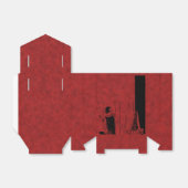 Art-Déco-Mode der 1920er Jahre: Rot und Schwarz Geschenkschachtel (Ungefaltet)