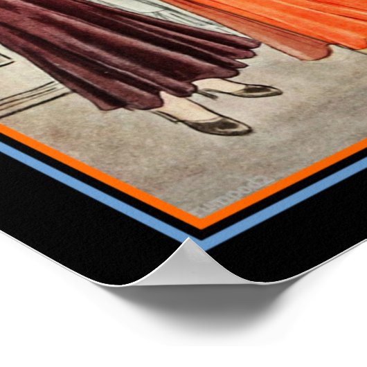 Art Deco Mode Print 16 x 20 Poster (Ecke)