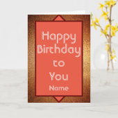 Art Deco Modern Gold Happy Birthday Karte (Gelbe Blume)