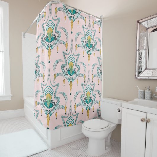 Art deco modern pattern graphic ornament. Abstract Duschvorhang (Beispiel)