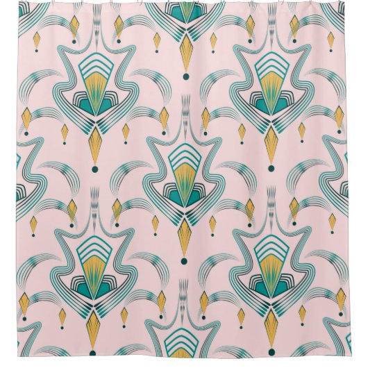 Art deco modern pattern graphic ornament. Abstract Duschvorhang (Vorderseite)