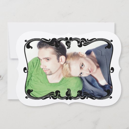 Art Deco Moderne Hochzeit Einladung (Rückseite)