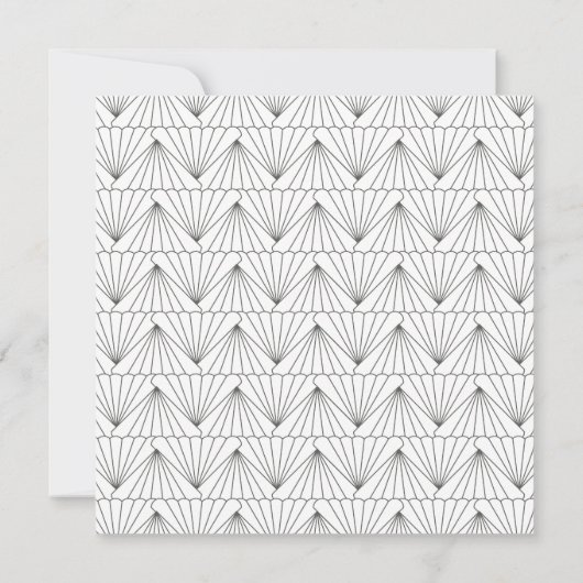 Art Deco Moderne Hochzeitseinladung Einladung (Rückseite)