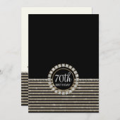 Art Deco Moderne, horizontale Strickpartei Einladung (Vorne/Hinten)