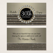 Art Deco Moderner Horizontaler Streifen Glitzer 30 (Vorne & Hinten)