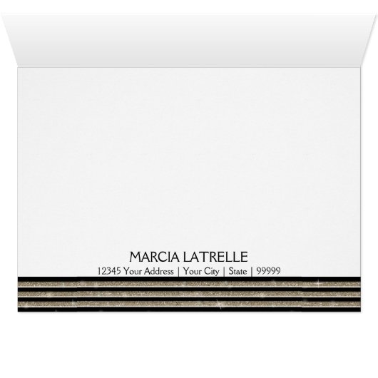 Art Deco Moderner, horizontaler Streifen Glitzer L (Innenansicht Horizontal (Unten))