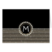 Art Deco Moderner, horizontaler Streifen Glitzer L (Vorderseite (Horizontal))