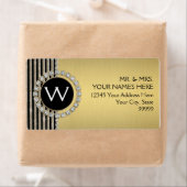 Art Deco Moderner, horizontaler Streifen Glitzer L (Insitu)