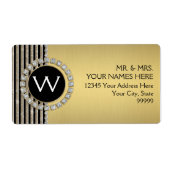 Art Deco Moderner, horizontaler Streifen Glitzer L (Vorne)