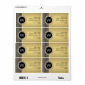 Art Deco Moderner, horizontaler Streifen Glitzer L (Vorne)