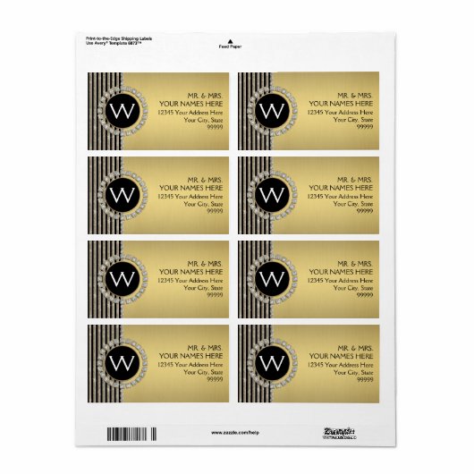 Art Deco Moderner, horizontaler Streifen Glitzer L (Vorne)