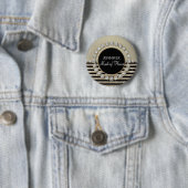 Art Deco Moderner, horizontaler Streifen Glitzer L Button (Beispiel)