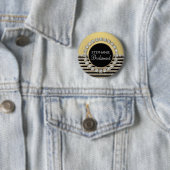 Art Deco Moderner, horizontaler Streifen Glitzer L Button (Beispiel)