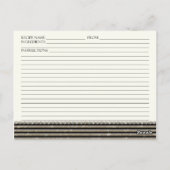 Art Deco Moderner, horizontaler Streifen Glitzer L Postkarte (Rückseite)