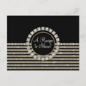 Art Deco Moderner, horizontaler Streifen Glitzer L Postkarte (Vorderseite)