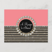 Art Deco Moderner, horizontaler Streifen Glitzer L Postkarte (Vorderseite)