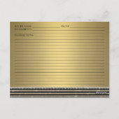 Art Deco Moderner, horizontaler Streifen Glitzer L Postkarte (Rückseite)