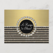 Art Deco Moderner, horizontaler Streifen Glitzer L Postkarte (Vorderseite)