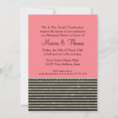 Art Deco Moderner, horizontaler Strip Glitzer Look Einladung (Rückseite)