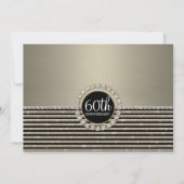 Art Deco Moderner, horizontaler Strip Glitzer Look Einladung (Vorderseite)