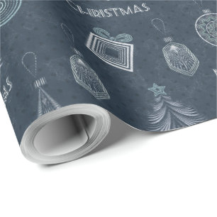 Art Deco modernes ornamentales Dekor vintage Marin Geschenkpapier