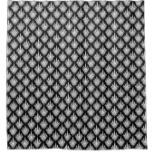 Art Deco Monochrom Duschvorhang (Vorderseite)