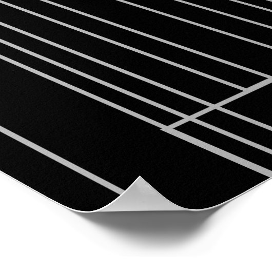 Art Deco Monochrome Print Poster (Ecke)