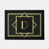 Art Deco Monogram Doormat - Gold Fußmatte (Vorderseite)