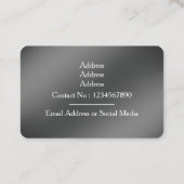 Art Deco Monogram Gold Personal Visitenkarte (Rückseite)