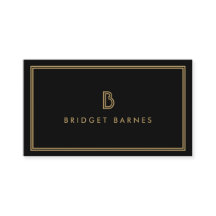 ART DECO MONOGRAM INITIALLOGIE IN GOLD UND SCHWARZ