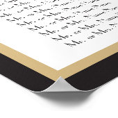 Art Deco Monogram Wedding Chart 2 Poster (Ecke)