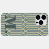 Art Deco Monogramm Anfangsbuchstabe iPhone / iPad- Case-Mate iPhone Hülle (Rückseite (Horizontal))