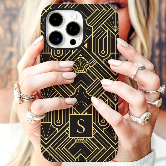 Art Deco Monogramm Case-Mate iPhone Hülle