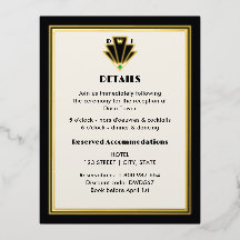 Art Deco-Monogramm in Schwarz für Hochzeitsdetails